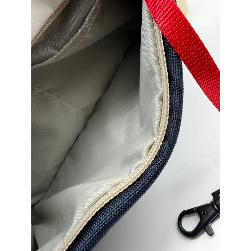 tomtoc Compact Sling Bag EDC Travel Crossbody Polyester Navy White Tan Men OS